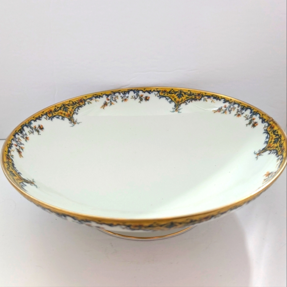 Haviland Limoges "Old Gold" pedestal bowl